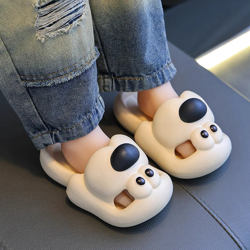 Cartoon puppy Children's Slippers Baby Indoor Flip-Flops Boys and Girls Cute Bathroom Non-slip Sense of Cloud Sandals