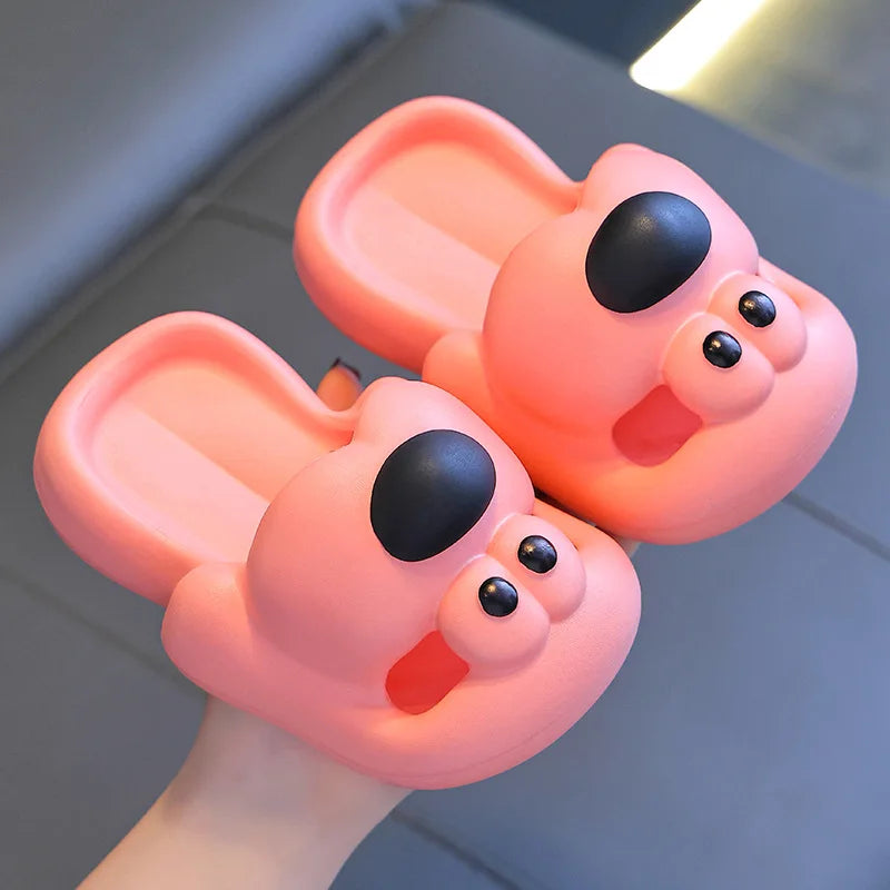 Cartoon puppy Children's Slippers Baby Indoor Flip-Flops Boys and Girls Cute Bathroom Non-slip Sense of Cloud Sandals