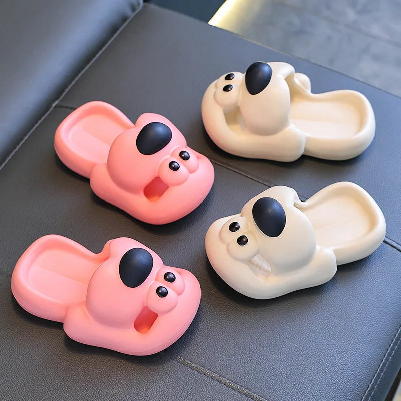 Cartoon puppy Children's Slippers Baby Indoor Flip-Flops Boys and Girls Cute Bathroom Non-slip Sense of Cloud Sandals